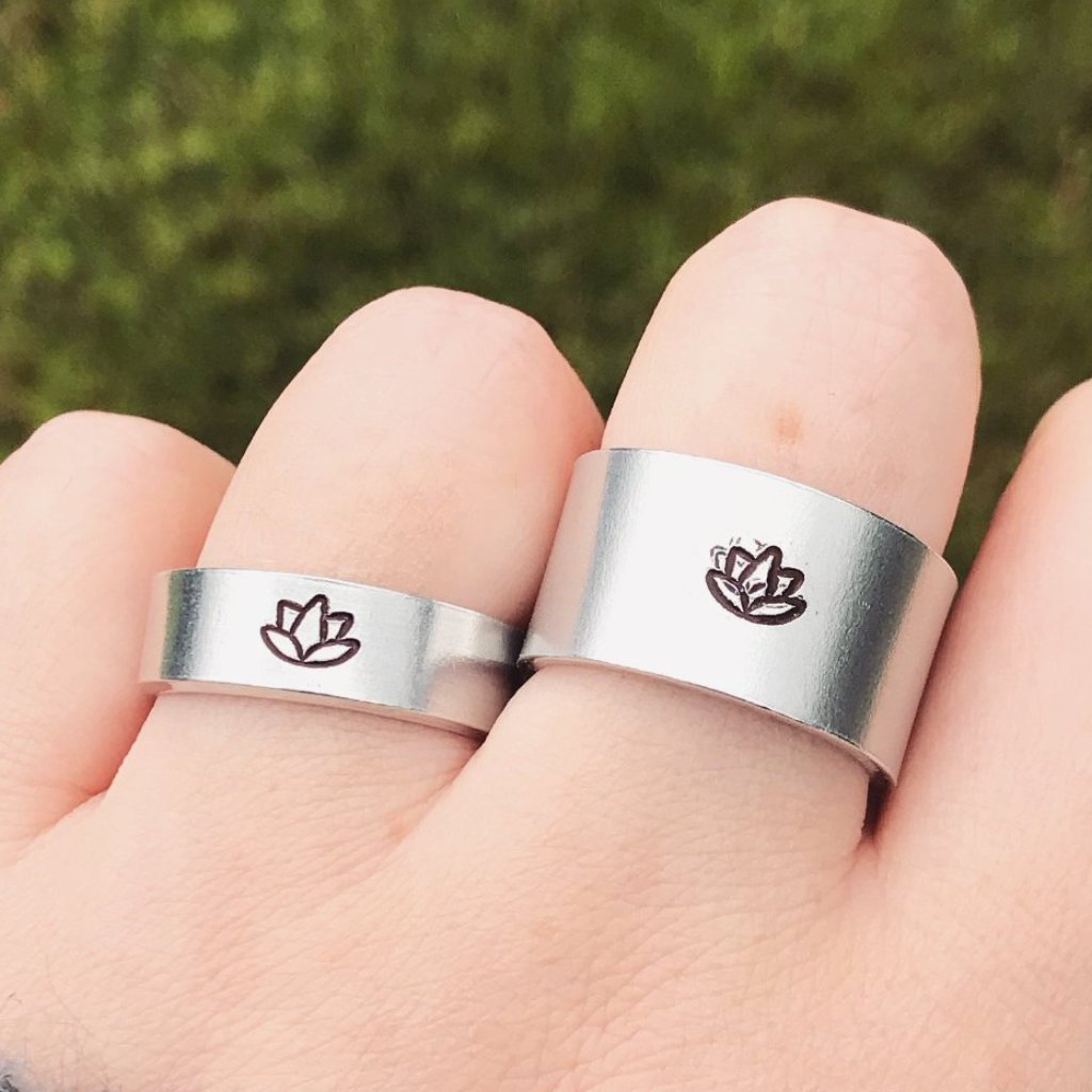 Silver Lotus Ring [Thick / Thin Options]