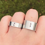 Semicolon Silver Ring