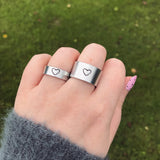 Silver Heart Ring [Thick / Thin Options]