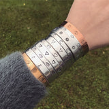 Music Note Symbol Cuff Bracelet [Silver / Gold / Copper]