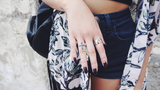 Silver Plated Twisted Above Knuckle Midi Rings (Set of Two)