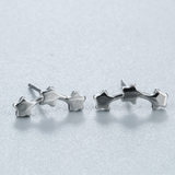 Star Ear Climber Studs in Sterling Silver