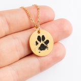 Custom Dog Mom Necklace, Dog Mama Gift, Engraved Paw Print Necklace, Dog Lover Gift for Women, Personalized Pet Gift, Dog Mom Era