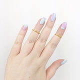 Gold Above Knuckle Midi Rings (Set of Two)