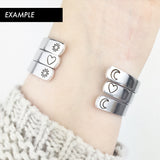 Thin Silver Custom Cuff Bracelet